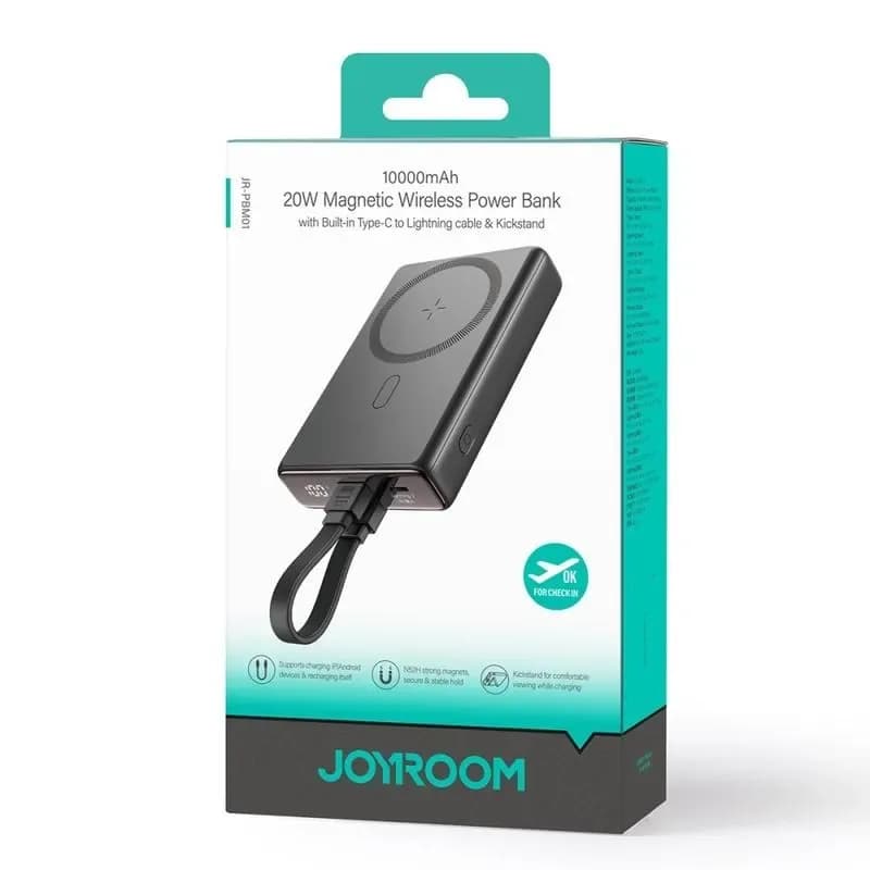 Joyroom JR-PBM01 Magnetic Wireless Power Bank 10000mAh - 20W MagSafe Charger - Price in Bangladesh