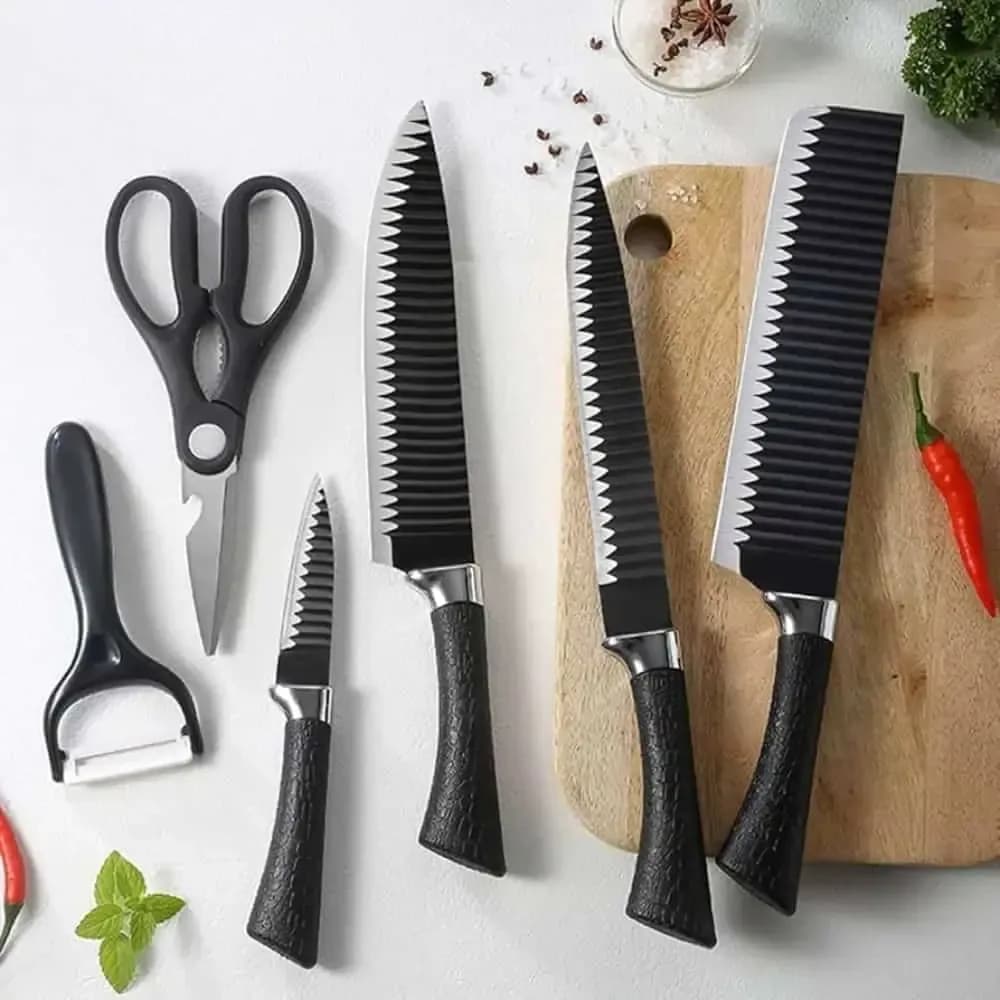 Zepter Kitchen Knife Set 6 Pcs - Stainless Steel Knife, Scissor & Peeler Set - Price in Bangladesh - image 2