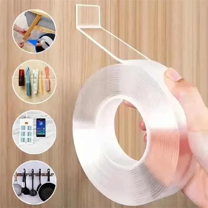 Double Sided Nano Magic Tape - Reusable Washable Traceless Adhesive Tape - Price in Bangladesh