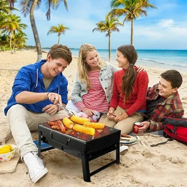 Portable BBQ Grill Machine - Charcoal Barbecue Grill for Outdoor & Picnic - Price in Bangladesh - image 4