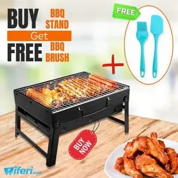 Portable BBQ Grill Machine - Charcoal Barbecue Grill for Outdoor & Picnic - Price in Bangladesh - image 5