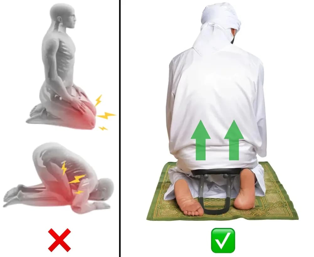 Portable Prayer Seat - Foldable Namaz Chair Stool for Elderly - Price in Bangladesh - image 4