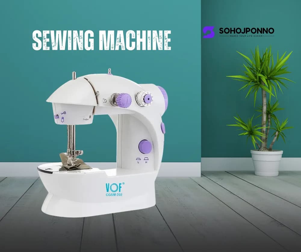 VOF CGSM-202 Mini Electric Sewing Machine - Portable Dual Speed Tailoring Machine - Price in Bangladesh
