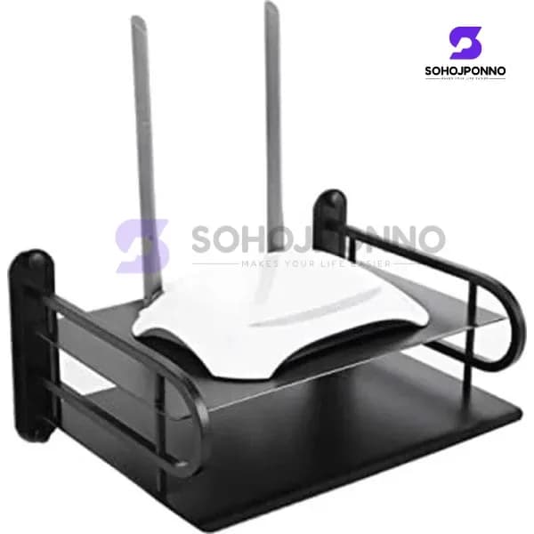 Wall Mounted Router Stand - Double Shelf WiFi Router & ONU Storage Rack - Price in Bangladesh