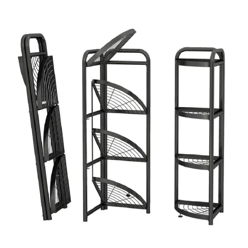 4 Layer Foldable Corner Shelf - Adjustable Bathroom & Kitchen Corner Organizer - Price in Bangladesh - image 4