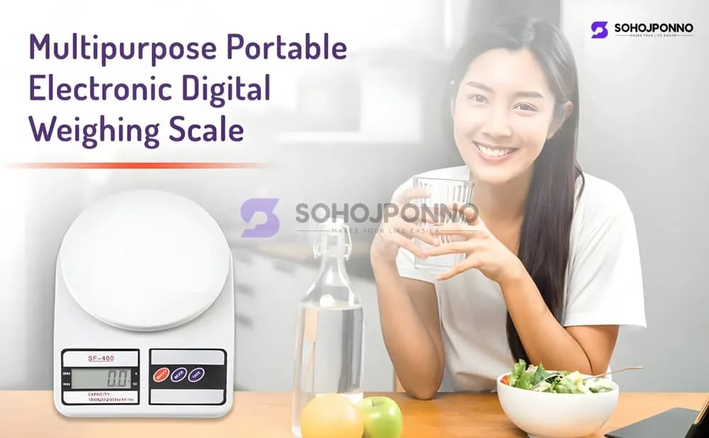SF-400 Digital Kitchen Scale 10kg - Electronic LCD Food Weight Machine - Price in Bangladesh - image 2