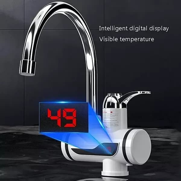 Temperature Display Instant Hot Water Tap - Electric Tankless Heating Faucet - Price in Bangladesh - image 2