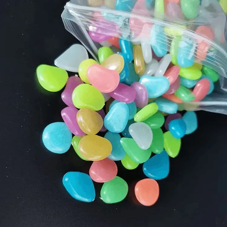 Radium Stone Luminous Glowing Pebbles - Glow in the Dark Decorative Stones - Price in Bangladesh - image 9