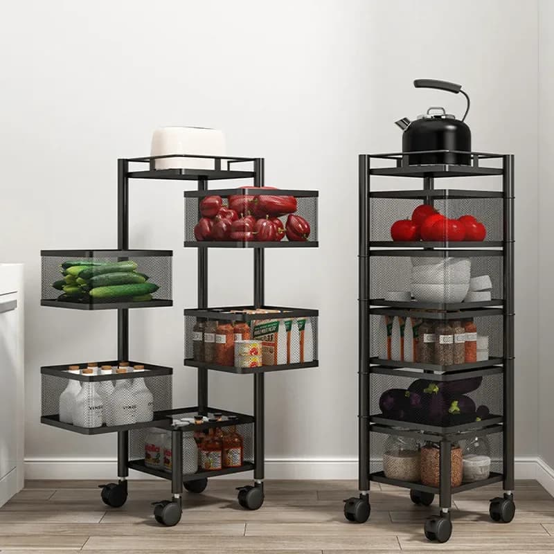 5 Layer Square Kitchen Rack - Multipurpose Steel Storage Shelf Organizer - Price in Bangladesh - image 3