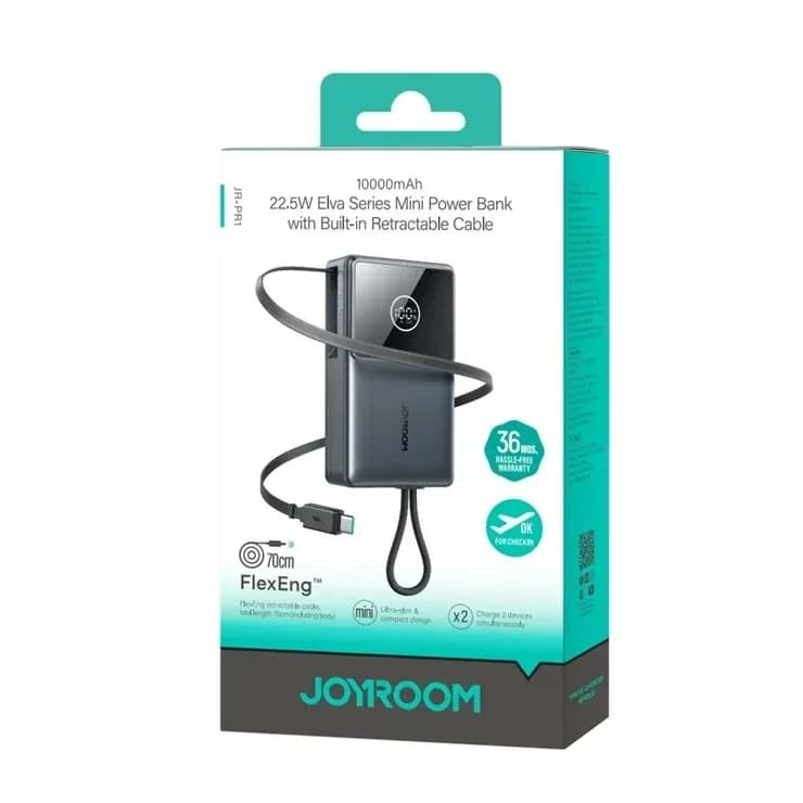 Joyroom JR-PR1 Elva Series Mini Power Bank 10000mAh - 22.5W Compact Charger - Price in Bangladesh