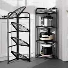 4 Layer Foldable Corner Shelf - Adjustable Bathroom & Kitchen Corner Organizer - Price in Bangladesh - image 2