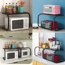 Multifunctional Kitchen & Oven Rack - Metal Countertop Storage Shelf Organizer - Price in Bangladesh - image 2