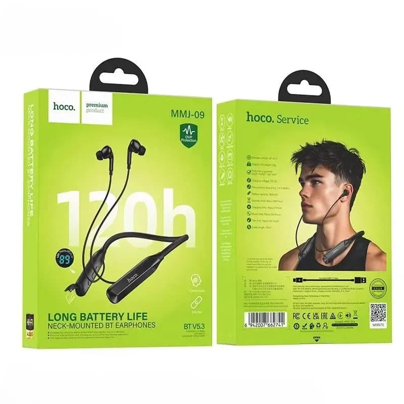 Hoco MMJ09 Wireless Neckband Earphones - Bluetooth Sports Headset with Mic - Price in Bangladesh
