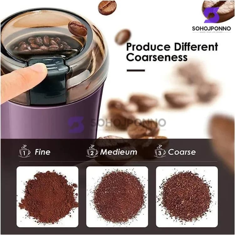 Smart Electric Coffee & Spice Grinder - High Power Stainless Steel Blade Grinder - Price in Bangladesh - image 2