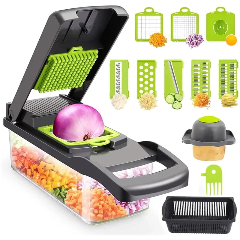 16 in 1 Multifunctional Vegetable Chopper - Cutter, Slicer, Grater & Dicer Set - Price in Bangladesh - image 3