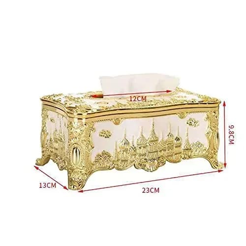 Luxury Decorative Tissue Box Holder - Metal Napkin Case for Home & Car - Price in Bangladesh - image 6