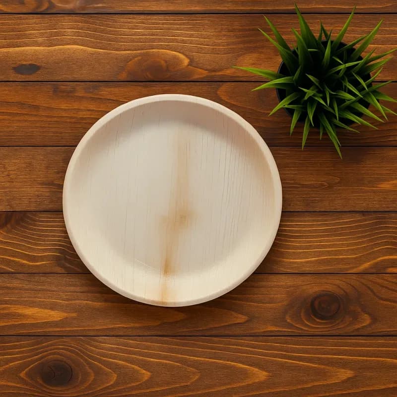 Areca Palm Leaf Round Plate 10 Inch - 6 Pcs Eco Friendly Biodegradable Dinner Plate - Price in Bangladesh
