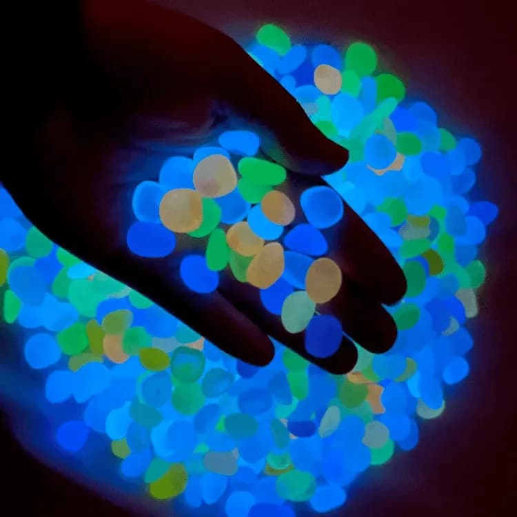 Radium Stone Luminous Glowing Pebbles - Glow in the Dark Decorative Stones - Price in Bangladesh