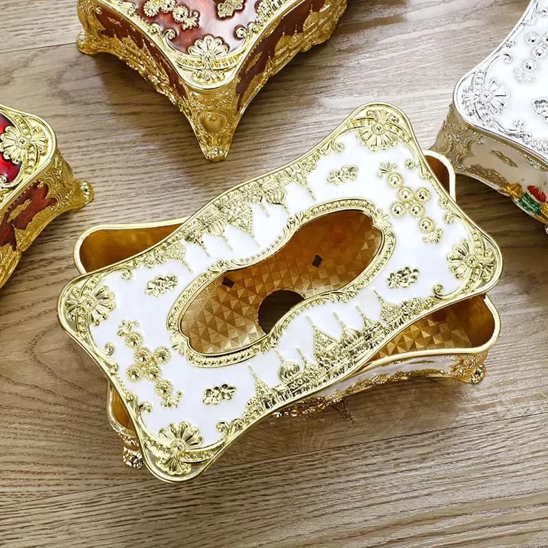 Luxury Decorative Tissue Box Holder - Metal Napkin Case for Home & Car - Price in Bangladesh - image 5