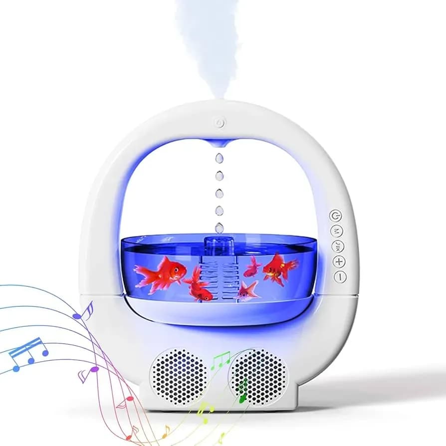 Anti-Gravity Water Drop Humidifier with Bluetooth Speaker - 7 Colour LED Night Light - Price in Bangladesh - image 4