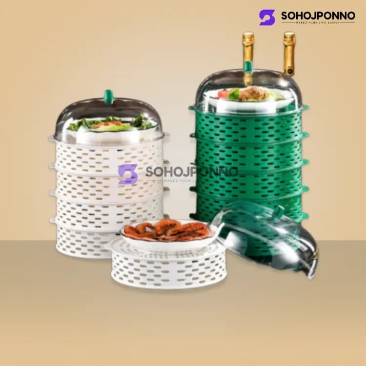 5 Layer Food Safety Cover - Foldable Dustproof & Fly Proof Food Protector Rack - Price in Bangladesh - image 2