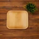 Areca Palm Leaf Square Snacks Plate 8 Inch - 6 Pcs Eco Friendly Disposable Plate - Price in Bangladesh - image 2