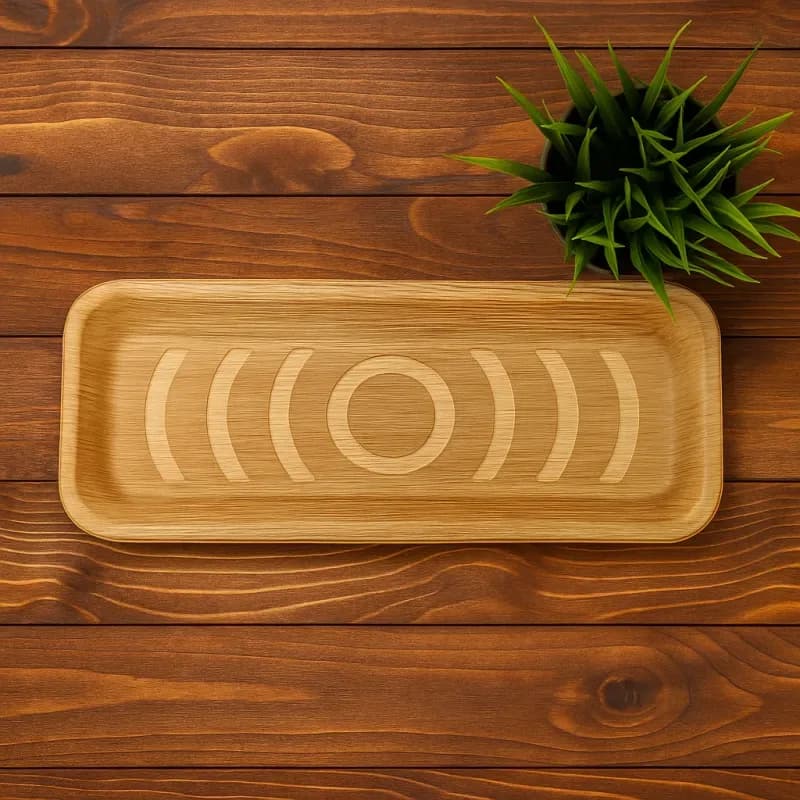 Areca Palm Leaf Tray 9 Inch - 6 Pcs Eco Friendly Biodegradable Serving Tray - Price in Bangladesh - image 2