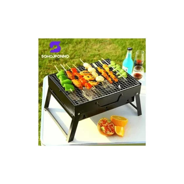 Portable BBQ Grill Machine - Charcoal Barbecue Grill for Outdoor & Picnic - Price in Bangladesh