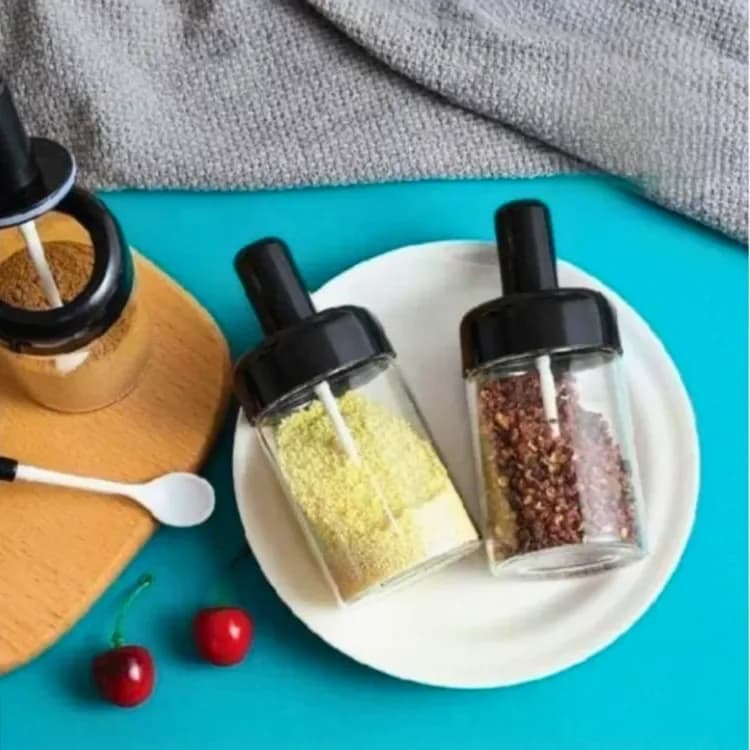 6 Pcs Rotating Spice Jar Set - 360° Carousel Masala Rack Organizer - Price in Bangladesh - image 5