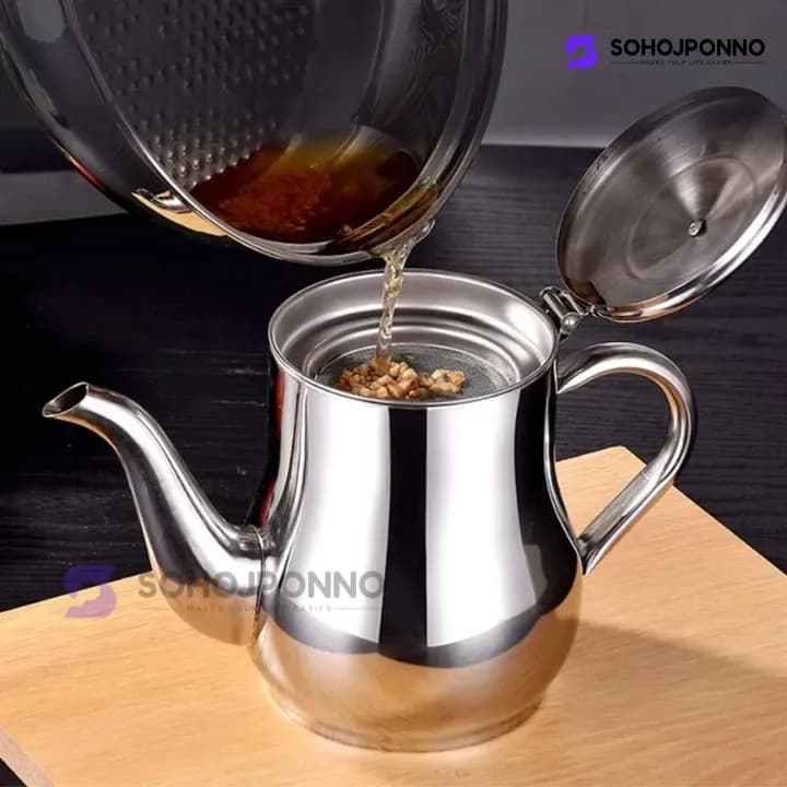 Stainless Steel Oil Pot with Filter - Cooking Oil Strainer Container & Dispenser - Price in Bangladesh - image 3