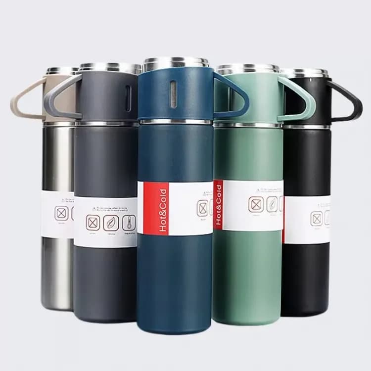 3 in 1 Vacuum Insulated Thermal Flask 500ml with Cup Set - Stainless Steel Hot & Cold Flask - Price in Bangladesh - image 4