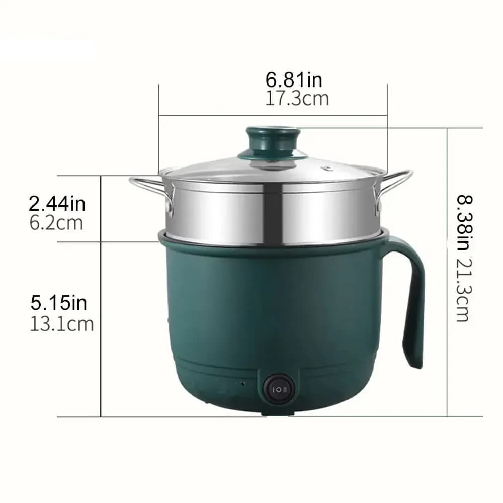 Double Layer Mini Electric Cooking Hot Pot 1.8L - Multifunction Non Stick Cooker - Price in Bangladesh - image 5