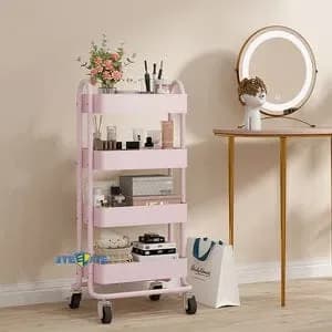 3 Layer Kitchen Trolley Rack - Rolling Storage Cart with Wheels - Price in Bangladesh - image 5