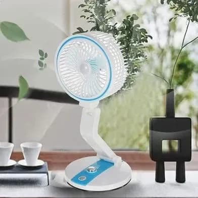 LR-2018 Rechargeable Folding Table Fan with LED Light - Portable USB Fan - Price in Bangladesh - image 2