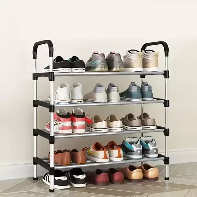 4 Layer Shoe Rack - Compact Shoe Organizer Storage Stand - Price in Bangladesh