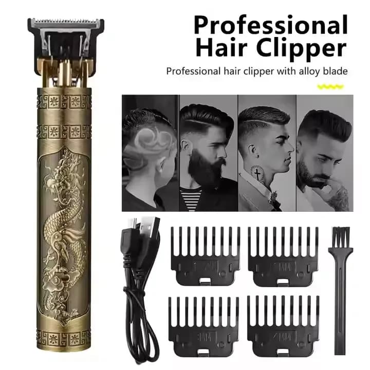 Vintage T9 Rechargeable Hair Trimmer - Professional Electric Hair Clipper - Price in Bangladesh - image 2