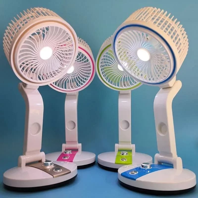 LR-2018 Rechargeable Folding Table Fan with LED Light - Portable USB Fan - Price in Bangladesh - image 3