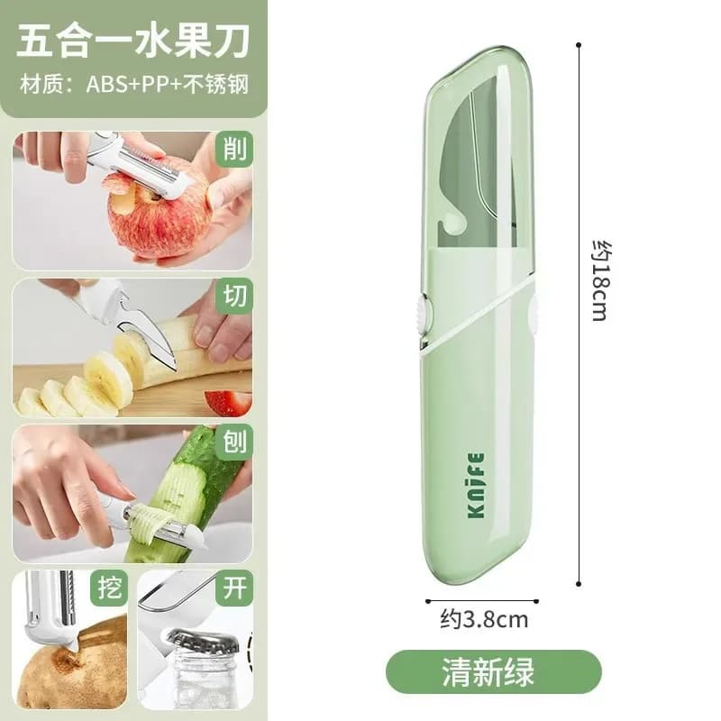2 in 1 Fruit Knife & Peeler - Multifunctional Stainless Steel Dual Use Kitchen Tool - Price in Bangladesh - image 5