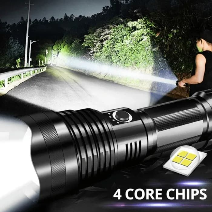 Rechargeable Zoom LED Flashlight - USB Charging High Power Torch Light - Price in Bangladesh - image 3